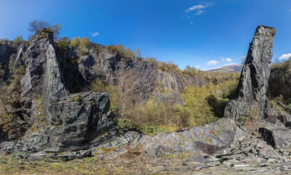 Glyn Rhonwy quarry, North Wales, UK