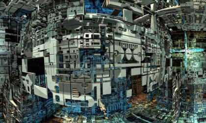 Big machine hall - fractal panorama - NO AI