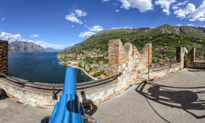Malcesine castle - rooftop view of lake Garda, Italy