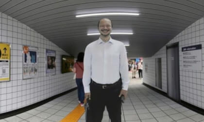 Exit 8 movie advertising installation Part 02 VR Photo Exit 8 movie advertising installation Part 02 VR