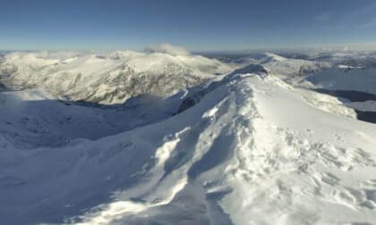 Snow in Snowdonia - Garnedd Ugain, North Wales, UK