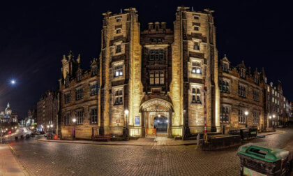Edinburgh night view, Scotland, UK