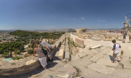 Akropolis - view to the south and Parthenon, Athens, Greece