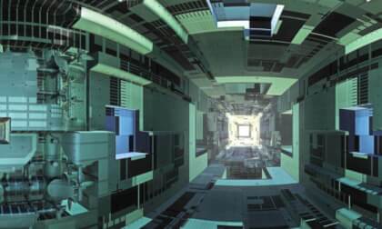 In the ducts of the space ship - fractal panorama - NO AI