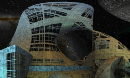 Cayley space building - fractal panorama - NO AI