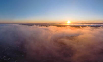 Sea fog in North Wales, UK