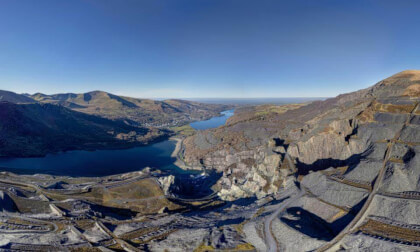 Dinorwic slate quarry overview - North Wales, UK